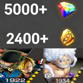 ワンピースバウンティラッシュ Zoro&Sanji+Luffy💎5000+✨2400+