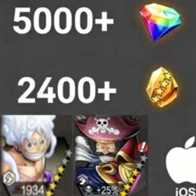 ワンピースバウンティラッシュ Luffy+RogerDark💎5000+✨2400+