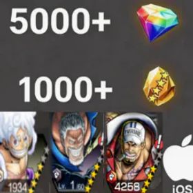 ワンピースバウンティラッシュ Luffy+Garp+【Sakazuki】💎5000+✨1000+