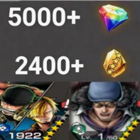 ワンピースバウンティラッシュ Zoro&Sanji+Kuzan💎5000+✨2400+