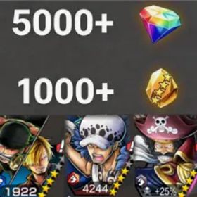 ワンピースバウンティラッシュ Zoro&Sanji+ Law+RogerDark 💎5000+✨1000+