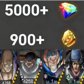 ワンピースバウンティラッシュ Nusjuro+Saturn+Garp+Kuzan💎5000+✨900+