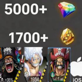 ワンピースバウンティラッシュ Teach+Luffy+Roger💎5000+✨1700+