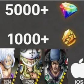 ワンピースバウンティラッシュ Luffy+Newgate+Kuzan💎5000+✨1000+