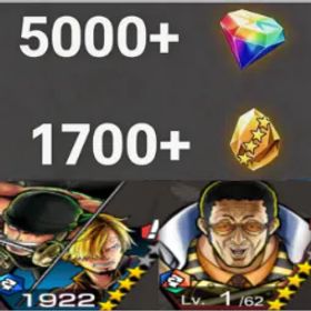 ワンピースバウンティラッシュ Zoro&Sanji+【Borsalino】💎5000+✨1700+