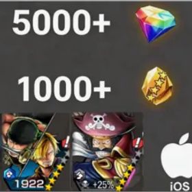 ワンピースバウンティラッシュ Zoro&Sanji+RogerDark +💎5000+✨1000+