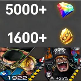 ワンピースバウンティラッシュ Zoro&Sanji+Teach💎5000+✨1600+