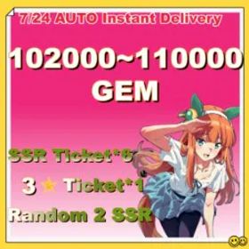 ウマ娘プリティーダービー 🌺Global server🌺102000~110000 GEM🌺Random SSR🌺Starter/Reroll Account 🎁AUTO 24/7 Instant Delivery