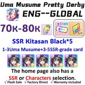 ウマ娘プリティーダービー [Global] Uma Musume | Kitasan Black (Fire at My Heels) *5 | 70K + Diamonds | Rainbow Uncap Crystal | 3★ Voucher *1