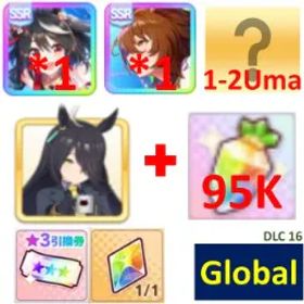 ウマ娘プリティーダービー [Global] Uma Musume | Must bring the characters in the picture or SSR support cards | 95K + Diamonds