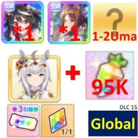 ウマ娘プリティーダービー [Global] Uma Musume | Must bring the characters in the picture or SSR support cards | 95K + Diamonds