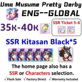 ウマ娘プリティーダービー [Global] Uma Musume | Kitasan Black (Fire at My Heels) *5+Kitasan Black (Gilded Shrine to Glory) | 35K + Diamonds |
