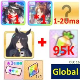 ウマ娘プリティーダービー [Global] Uma Musume | Must bring the characters in the picture or SSR support cards | 95K + Diamonds