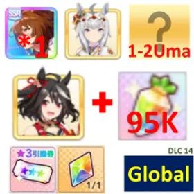 ウマ娘プリティーダービー [Global] Uma Musume | Must bring the characters in the picture or SSR support cards | 95K + Diamonds