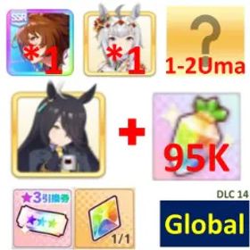 ウマ娘プリティーダービー [Global] Uma Musume | Must bring the characters in the picture or SSR support cards | 95K + Diamonds