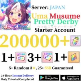 ウマ娘プリティーダービー 🌸JP🌸INSTANT 200000+ GEMS🌸