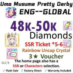ウマ娘プリティーダービー [Global] Uma Musume | Oguri Cap (Ashen Miracle) | 48K+ Diamonds | SSR Ticket *5