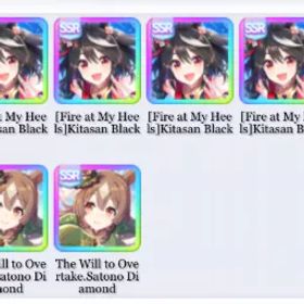 ウマ娘プリティーダービー 🌍 [Global EN] 9 SSR | 5x Kitazan Black | Instant Delivery ⚡