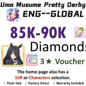ウマ娘プリティーダービー [Global] Uma Musume | Manhattan Cafe (Creeping Shadow) | 85K+ Diamonds | Rainbow Uncap Crystal | 3★ Voucher *1