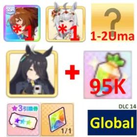ウマ娘プリティーダービー [Global] Uma Musume | Must bring the characters in the picture or SSR support cards | 95K + Diamonds