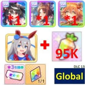ウマ娘プリティーダービー [Global] Uma Musume | Must bring the characters in the picture or SSR support cards | 95K + Diamonds