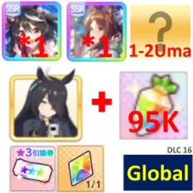ウマ娘プリティーダービー [Global] Uma Musume | Must bring the characters in the picture or SSR support cards | 95K + Diamonds |