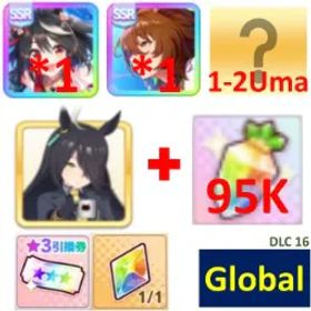 ウマ娘プリティーダービー [Global] Uma Musume | Must bring the characters in the picture or SSR support cards | 95K + Diamonds