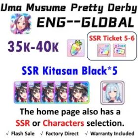 ウマ娘プリティーダービー [Global] Uma Musume | Kitasan Black (Fire at My Heels) *5+Mejiro Ardan (Crystalline) | 35K + Diamonds | SSR Ticket *3 |
