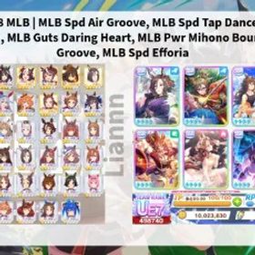 ウマ娘プリティーダービー [JP] UE7 | Almond Eye | 8 MLB | MLB Spd Air Groove, MLB Spd TDC, MLB Spd MrCB, MLB Wits Ebayan, MLB Guts Daring Heart, MLB Pwr Bourbon, MLB Spd Efforia and more