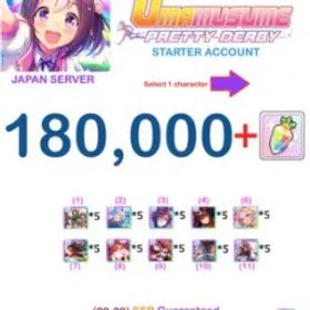 ウマ娘プリティーダービー |Japan Server 🌸|180000 💎|11 Characters Pick ⭐️| 61652406