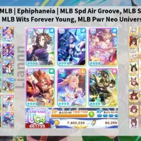 ウマ娘プリティーダービー [JP] UC4 60k Carats | 6 MLB | Epiphaneia | MLB Spd Air Groove, MLB Spd Admire Groove, MLB Spd SDiamond, MLB Wits Ebayan, MLB Pwr Neo, MLB Guts Stay Gold