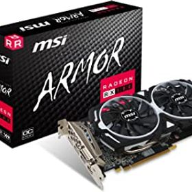 【中古】MSI Radeon RX 580 ARMOR 8G OC グラフィックスボード VD6879