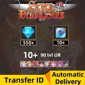 七つの大罪 光と闇の交戦: グラクロ ⚡Global iOS/Android⚡[500+ Gems][10+ UR][10+ SSR Tickets][Transfer ID][Automatic Delivery]