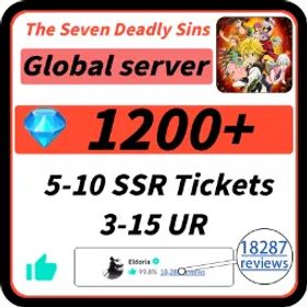 七つの大罪 光と闇の交戦: グラクロ 【Global】1200+ Diamonds✅5-10 SSR Tickets
