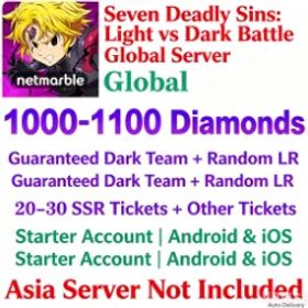 七つの大罪 光と闇の交戦: グラクロ ⚡Global iOS/Android⚡[1000+ Gems][5+ UR][20-30 SSR Tickets][Transfer ID][Automatic Delivery]
