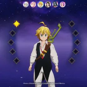 七つの大罪 光と闇の交戦: グラクロ Instant[FL38734] [Global SV EU] SSR Meliodas C1 +1 SSR + 4 SR + World Lv1