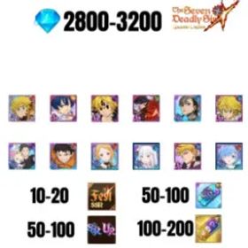 七つの大罪 光と闇の交戦: グラクロ [GLOBAL] 2800-3200 GEMS | GAWAIN | NEMESIS MELIODAS | ESCANOR/MERLIN | SHINRA | SUBARU/BEATRICE | 5 FEST UR | 6 COLLAB | 10-20 FEST SSR