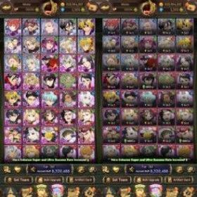七つの大罪 光と闇の交戦: グラクロ 👑 177 - Global Unlinked, 8.3M + 1.200 Gems 💎 12 LR Heroes, LR Nemesis Meliodas, Collab Gachiakuta 3/4
