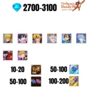 七つの大罪 光と闇の交戦: グラクロ [GLOBAL] 2700-3100 GEMS | GAWAIN | NEMESIS MELIODAS | ESCANOR/MERLIN | 4 FEST UR | 2 COLLAB | 30-70 FEST UR/SSR