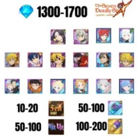 七つの大罪 光と闇の交戦: グラクロ [GLOBAL] 1300-1700 GEMS | GAWAIN | NEMESIS MELIODAS | ESCANOR/MERLIN | SHINRA | SUBARU/BEATRICE | 6 FEST UR | 9 COLLAB | 10-20 FEST SSR