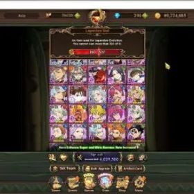七つの大罪 光と闇の交戦: グラクロ ASIA|4M CC|160 LS|6 LR+7 UR+FullCollab Gachiakuta|NMeli3/6,HK Escanor2/6,A Ban2/6,Roxy2/6,Elizabeth,Meresca Etc|CodeOnly|SDS4952