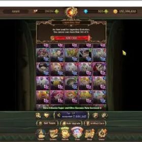 七つの大罪 光と闇の交戦: グラクロ GLOBAL|7M CC|309 LS|5LR+Full 16UR+ManyCollab|S&B,ABan2/6,Cusack,Helbram2/6,NMeli2/6,NSalos3/6,MerEsca3/6,Sabunak3/6,Etc|SDS4940