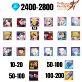 七つの大罪 光と闇の交戦: グラクロ [GLOBAL] 2400-2800 GEMS | GAWAIN | NEMESIS MELIODAS | ESCANOR/MERLIN | SHINRA | SUBARU/BEATRICE | 7 FEST UR | 9 COLLAB | 10-20 FEST SSR