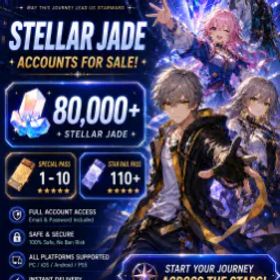 崩壊スターレイル NA ✦ 90K+ Stellar Jade ✦ 5-8 Special Pass