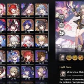 崩壊スターレイル TL70 | LEG:56|Firefly E2+Skins,The Herta,Hyacine,Tribbie,Sunday+Signa,Fugue, Jingliu+Signa,Acheron+Signa,Gepard E4, Clara E3,Ruan Mei E2, Bronya E2