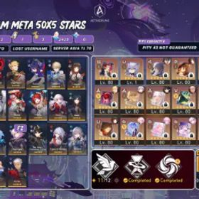 崩壊スターレイル ASIA TL70|FMC|Rin Tohsaka S1+Cyrene S1+Silver Wolf LV.999 S1+Castorice S1+Evernight E1 S1+Phainon E1+Yao Guang+Dan Heng PT |1004