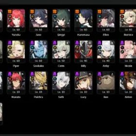 ゼンレスゾーンゼロ "EU | Level 56 | AGENTS: 25 (Lycaon R2, Dialyn R0, Yuzuha R0, Jane R0, Qingyi R0) | S/A: 13/12 | BUDDIES: 3/6 "