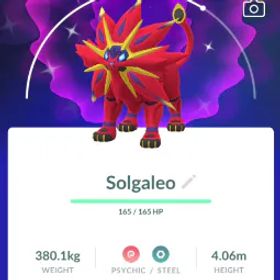ポケモンGO Shiny Solgaleo Pokemon Go - PTC Account 80K Dust