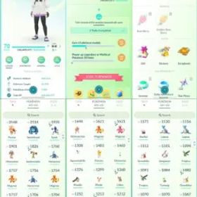 ポケモンGO LVL 70 ✨ 92x Shiny