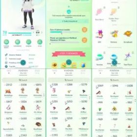 ポケモンGO LVL 70 ✨ 101x Shiny